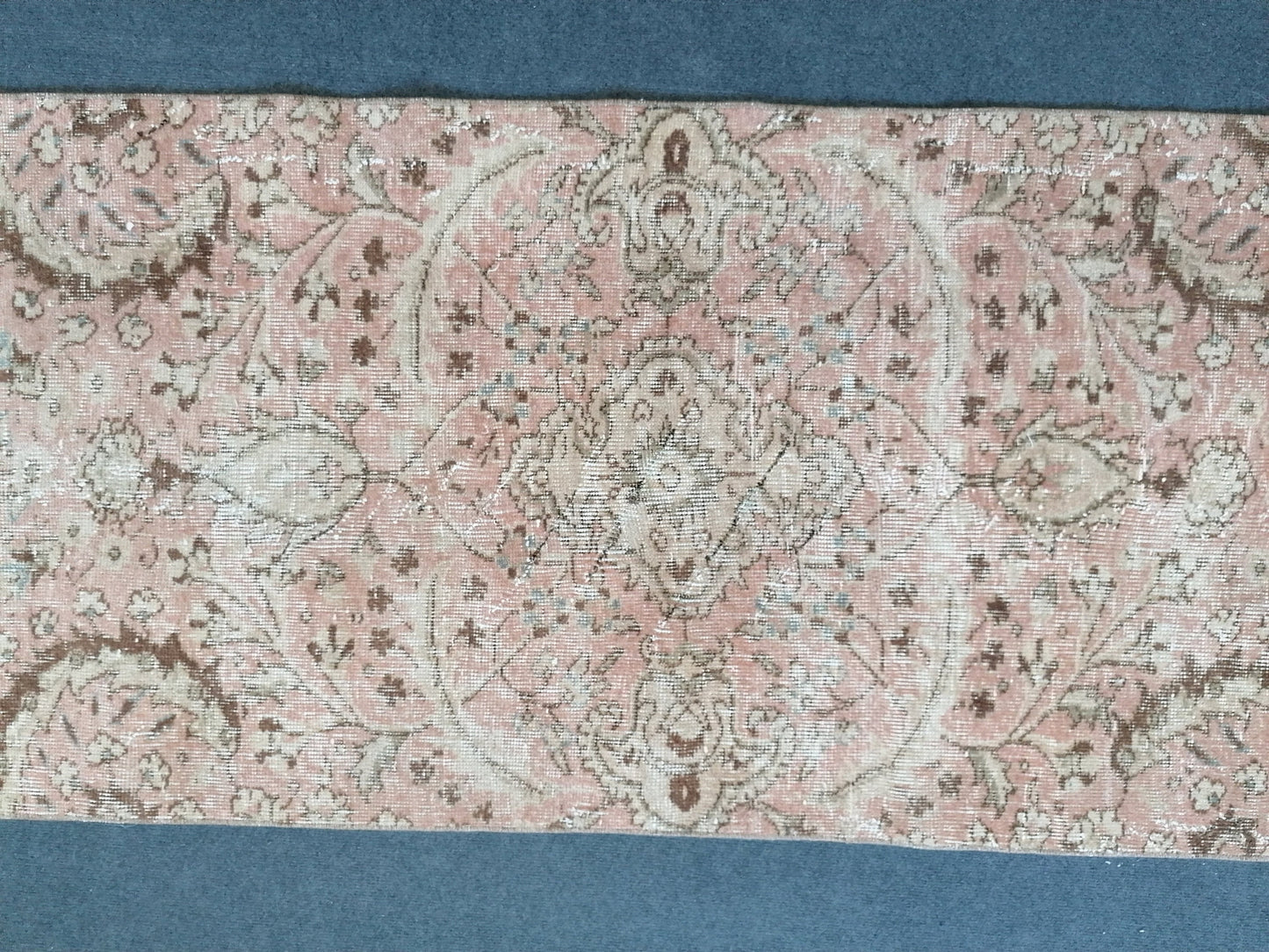 2.8 x 10.5 turkish runner rug, runner rug, vintage oushak runner rug, kitchen runner