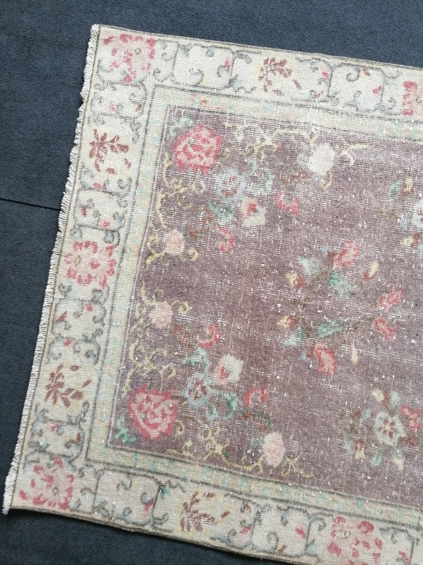 7 x 3.9 Oushak turkish rug, vintage rug, oushak rug, hand-knotted rug