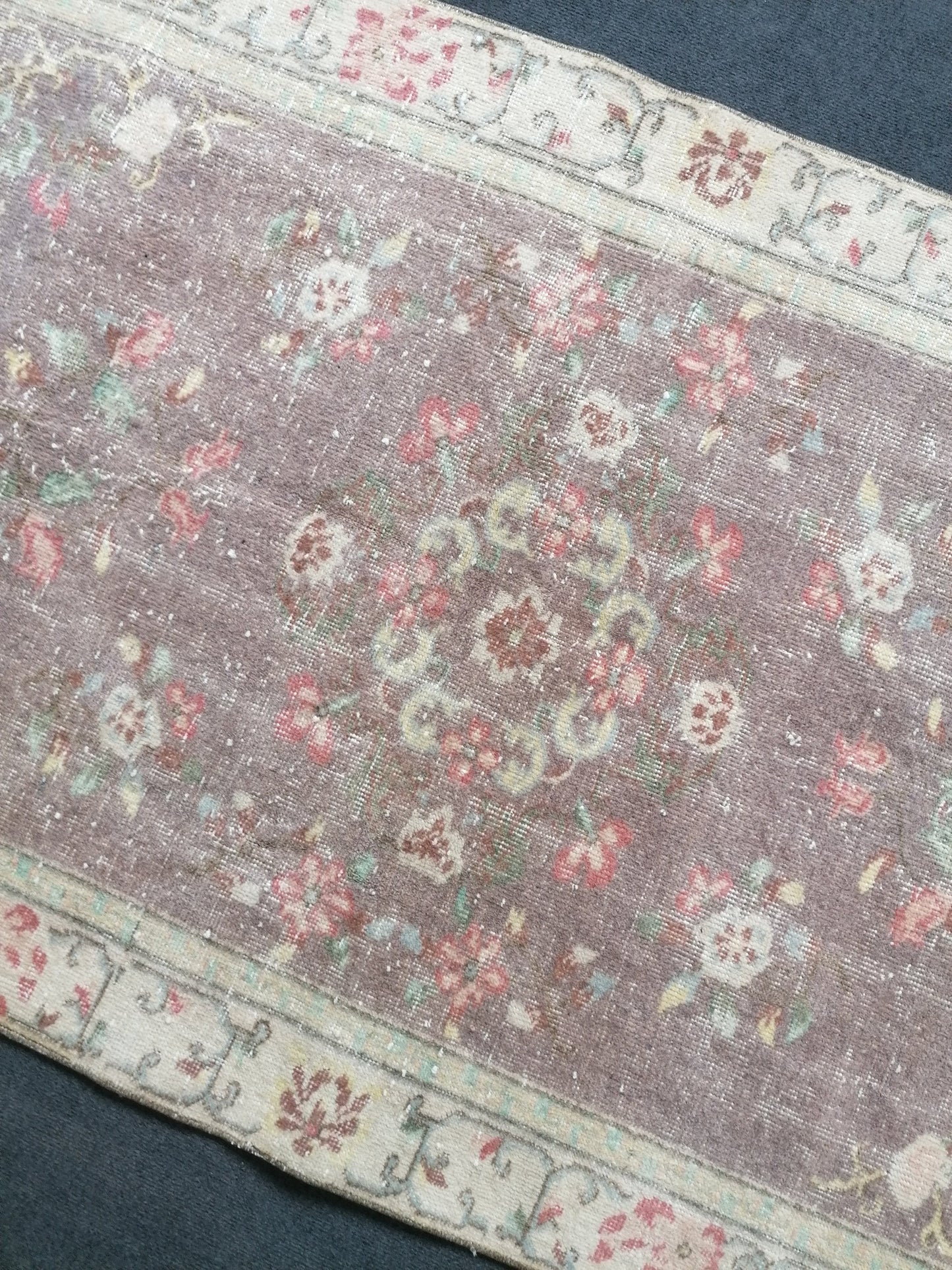 7 x 3.9 Oushak turkish rug, vintage rug, oushak rug, hand-knotted rug