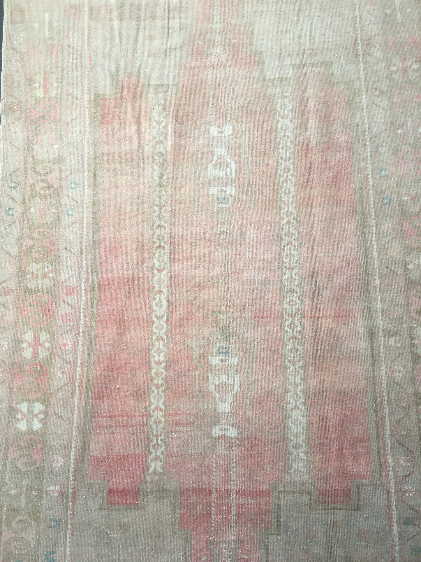 4.5 x 8 feet muted color dining room floor rug, handmade turkish kitchen wool rug