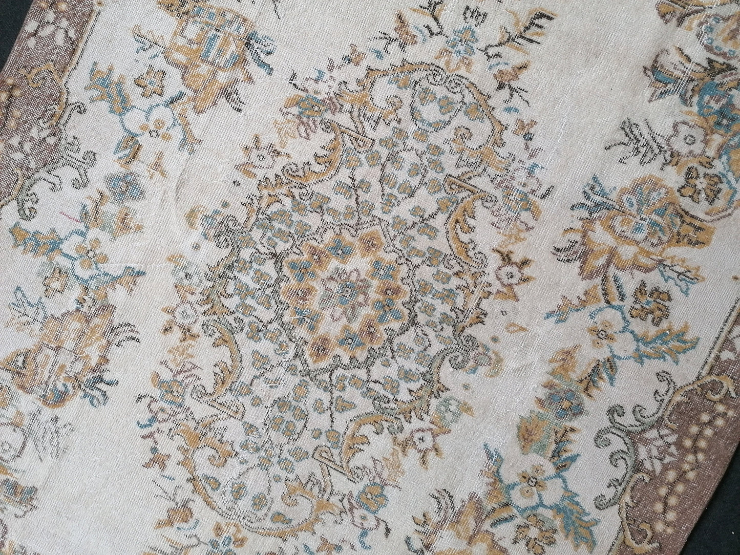 6 x 10 Large oushak rug, turkish oushak rug, vintage rug  feet vintage oushak rug, unique hand made rug,