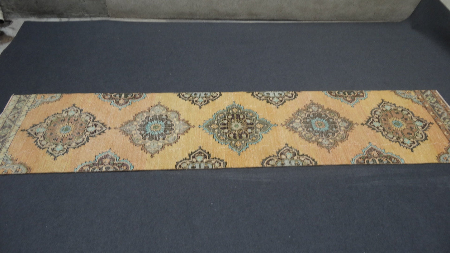 34 x 150 inches vintage turkish runner rug,hallway runner rug,