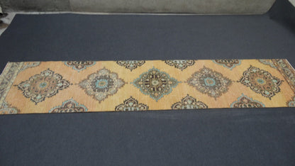34 x 150 inches vintage turkish runner rug,hallway runner rug,