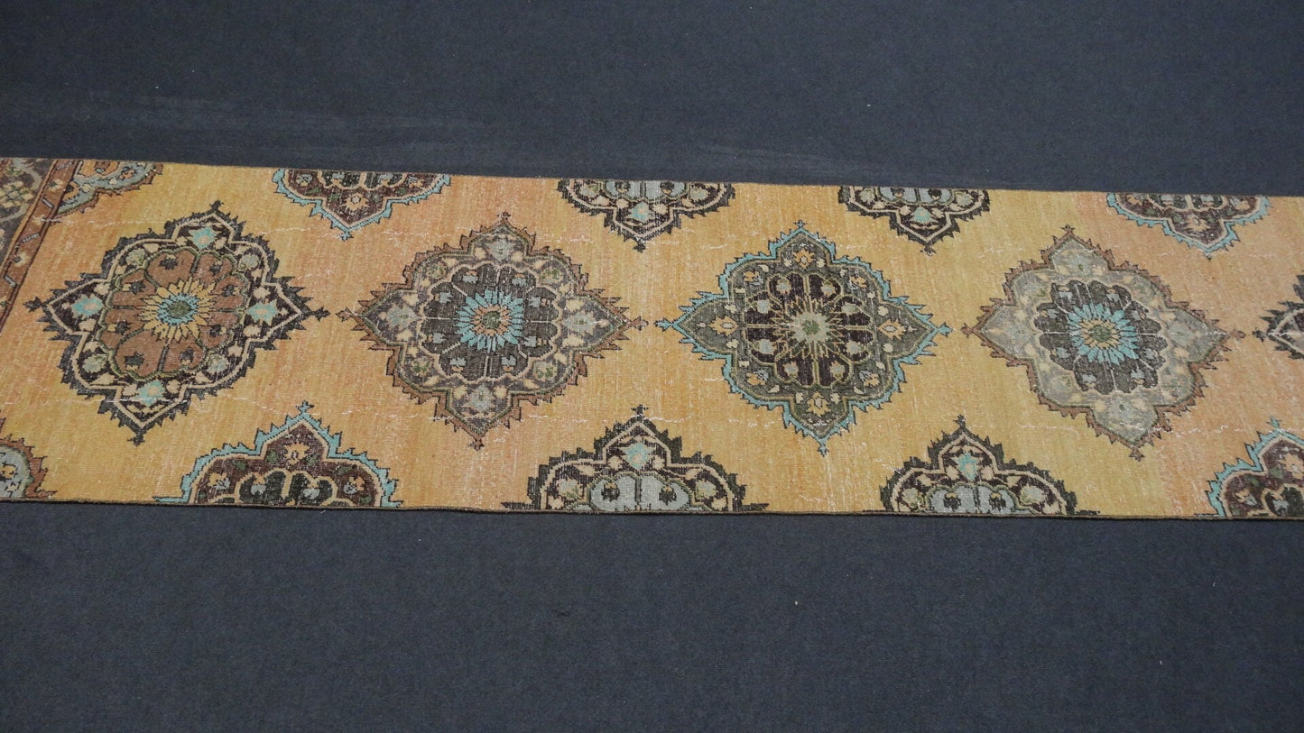 34 x 150 inches vintage turkish runner rug,hallway runner rug,