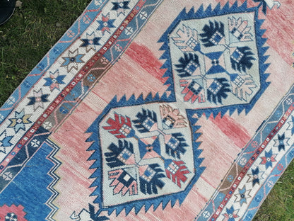 8 x 4.2 Oushak turkish rug, vintage rug, vintage oushak rug, unique handmade rug traditional