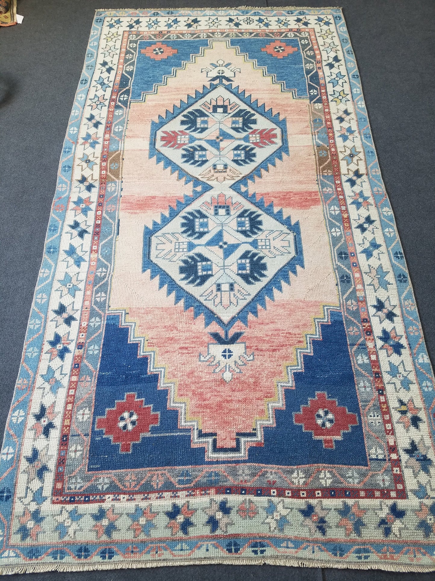 8 x 4.2 Oushak turkish rug, vintage rug, vintage oushak rug, unique handmade rug traditional