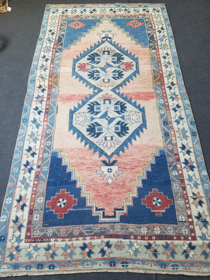8 x 4.2 Oushak turkish rug, vintage rug, vintage oushak rug, unique handmade rug traditional