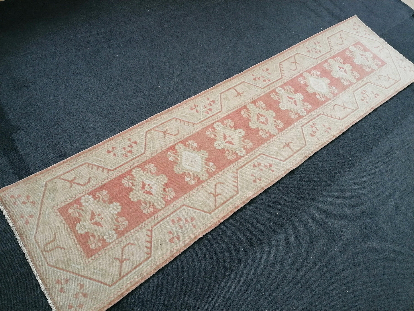 2.7 x 10 Runner rug turkish vintage runner rug,hallway runner rug,kitchen runner rug turkish