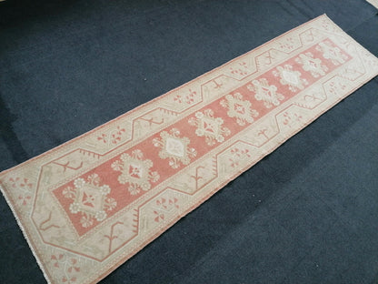 2.7 x 10 Runner rug turkish vintage runner rug,hallway runner rug,kitchen runner rug turkish