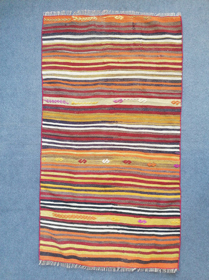 4.2 x 2.4 flat woven rugs, hand made flatweave rug, oushak rug, rustic rug