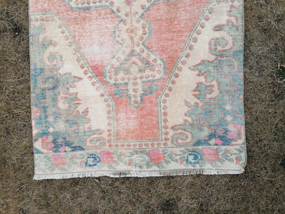 3 x 7.5 vintage handmade runner, kitchen runner, hallway runner