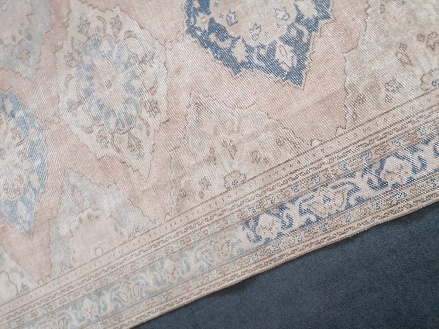 5.8 x 11.4 Muted runner rug vintage runner rug, vintage oushak rug unique handmade rug