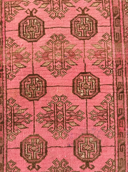 2.4 x 3.5 feet handmade bohemian turkish small rug, vintage bedroom small rug