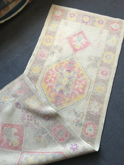 3x8 feet handmade new turkish runner rug, vintage wool kitchen floor runner,
