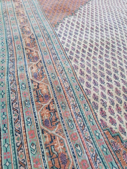 8x8 oushak wool rug, Turkish rug, vintage handmade rug, living room rug kitchen rug,