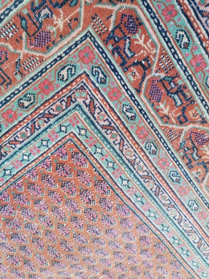 8x8 oushak wool rug, Turkish rug, vintage handmade rug, living room rug kitchen rug,