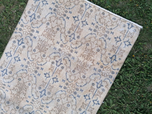 Turkish rug, vintage rug, oushak rug, handmade rug,wool rug 2.8 x 6