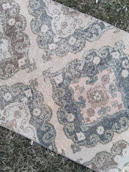 2.6 x 17.3 extra long vintage runner, oushak runner rug hallway runner, vintage anatolian rug