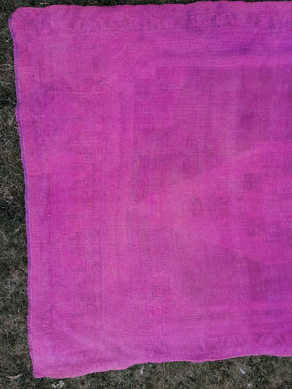 4 x 6.8 Turkish pink rug, anatolian vintage vintage oushak rug,