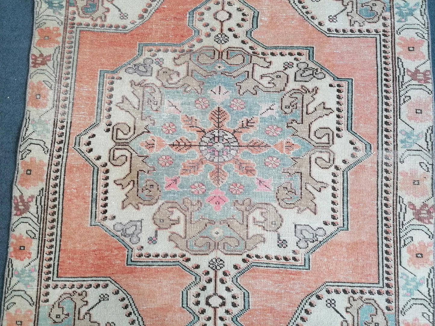 4.6 x 7 Oushak rug turkish rug vintage rug, rug, turkish rug,kitchen rug,