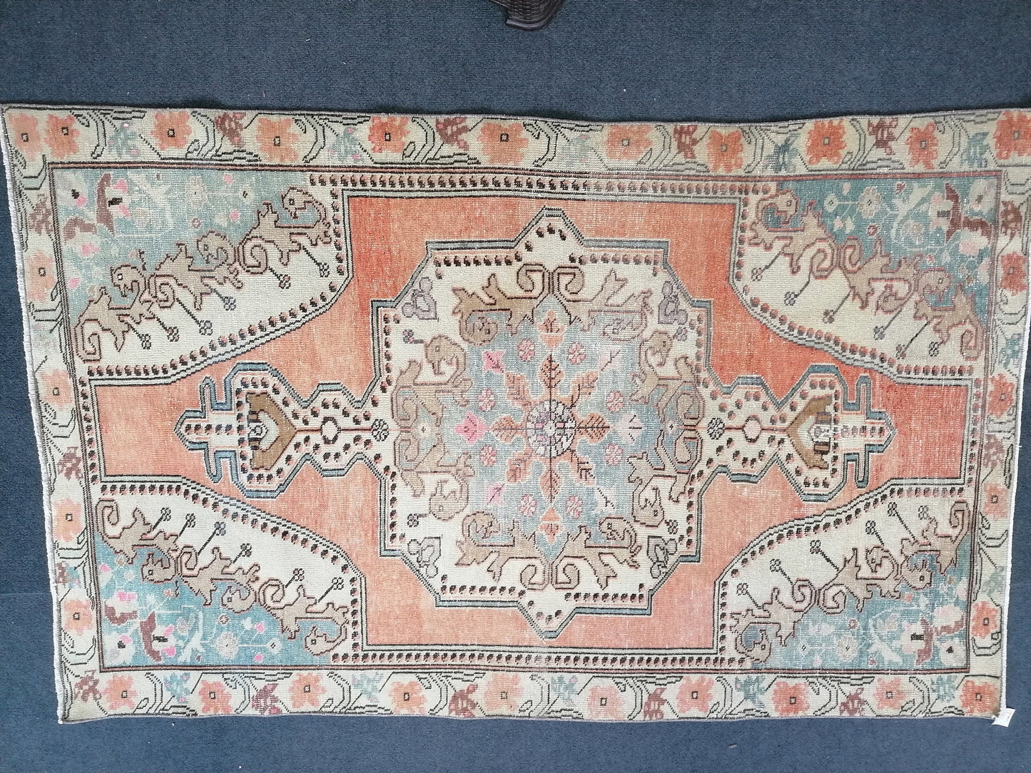 4.6 x 7 Oushak rug turkish rug vintage rug, rug, turkish rug,kitchen rug,