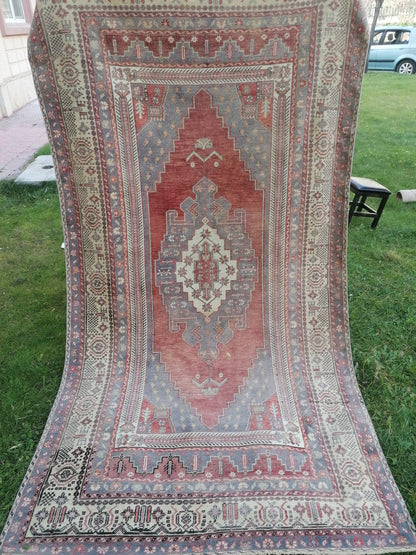 8.9 x 4.8 turkish oushak anatolian rug, vintage oushak rug,