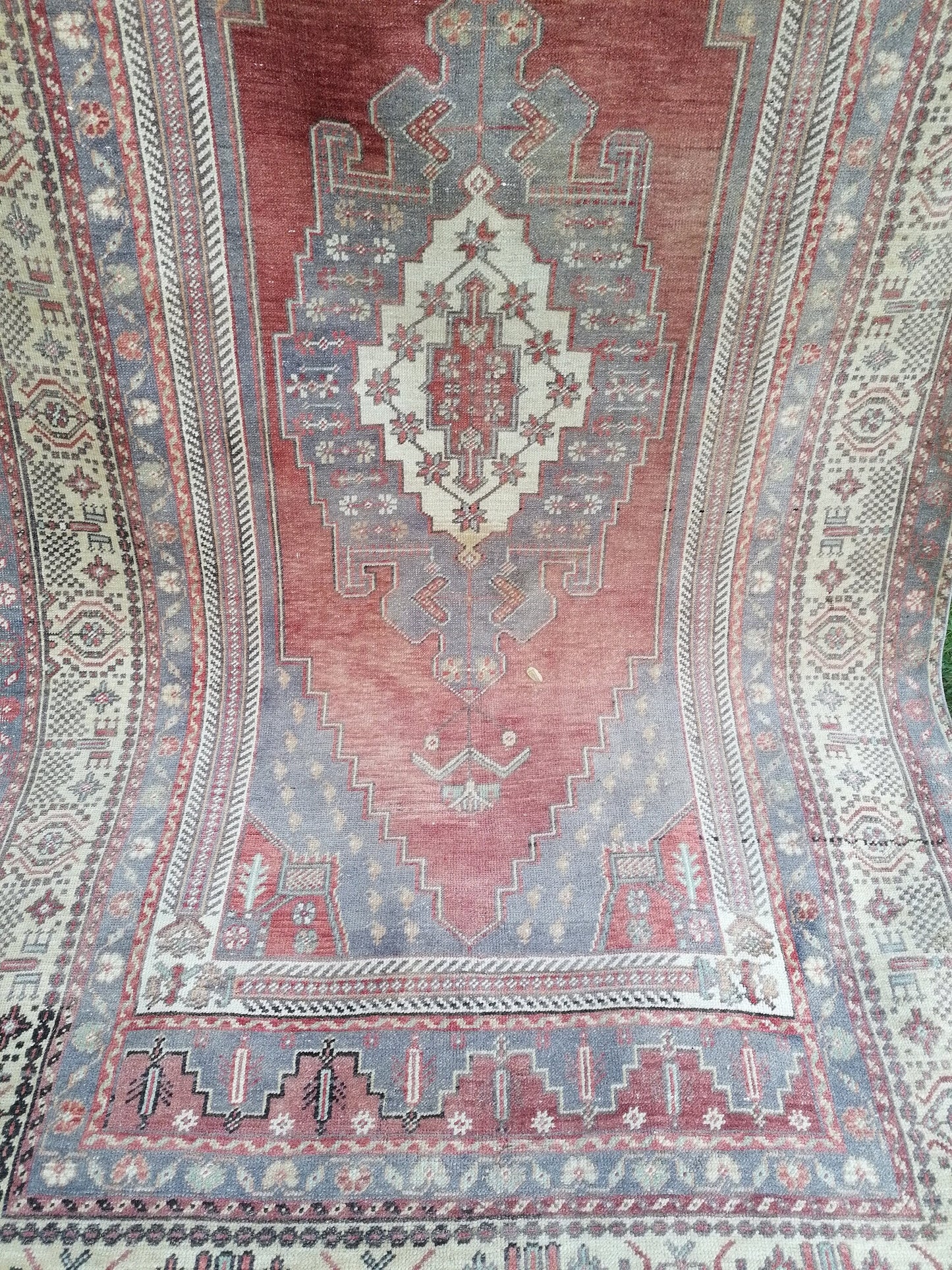 8.9 x 4.8 turkish oushak anatolian rug, vintage oushak rug,