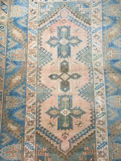 4 x 6.5 anatolian kitchen rug, turkish rug, vintage bedroom rug,living room Oushak wool rug