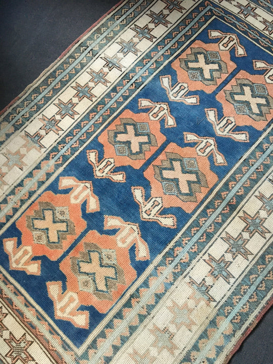 5x7 vintage bedroom rug, oushak rug