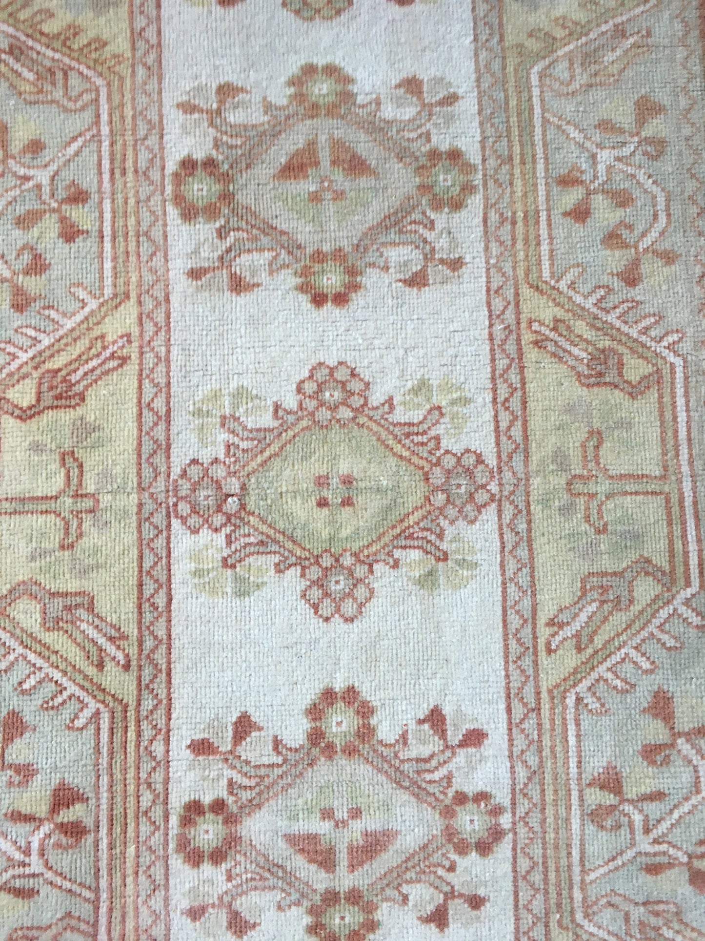 2.4 x 9 vintage brown entryway runner, handmade floor runner rug, Oushak room area runner