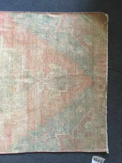 3x7 kitchen area rug, vintage handmade bathroom runner,