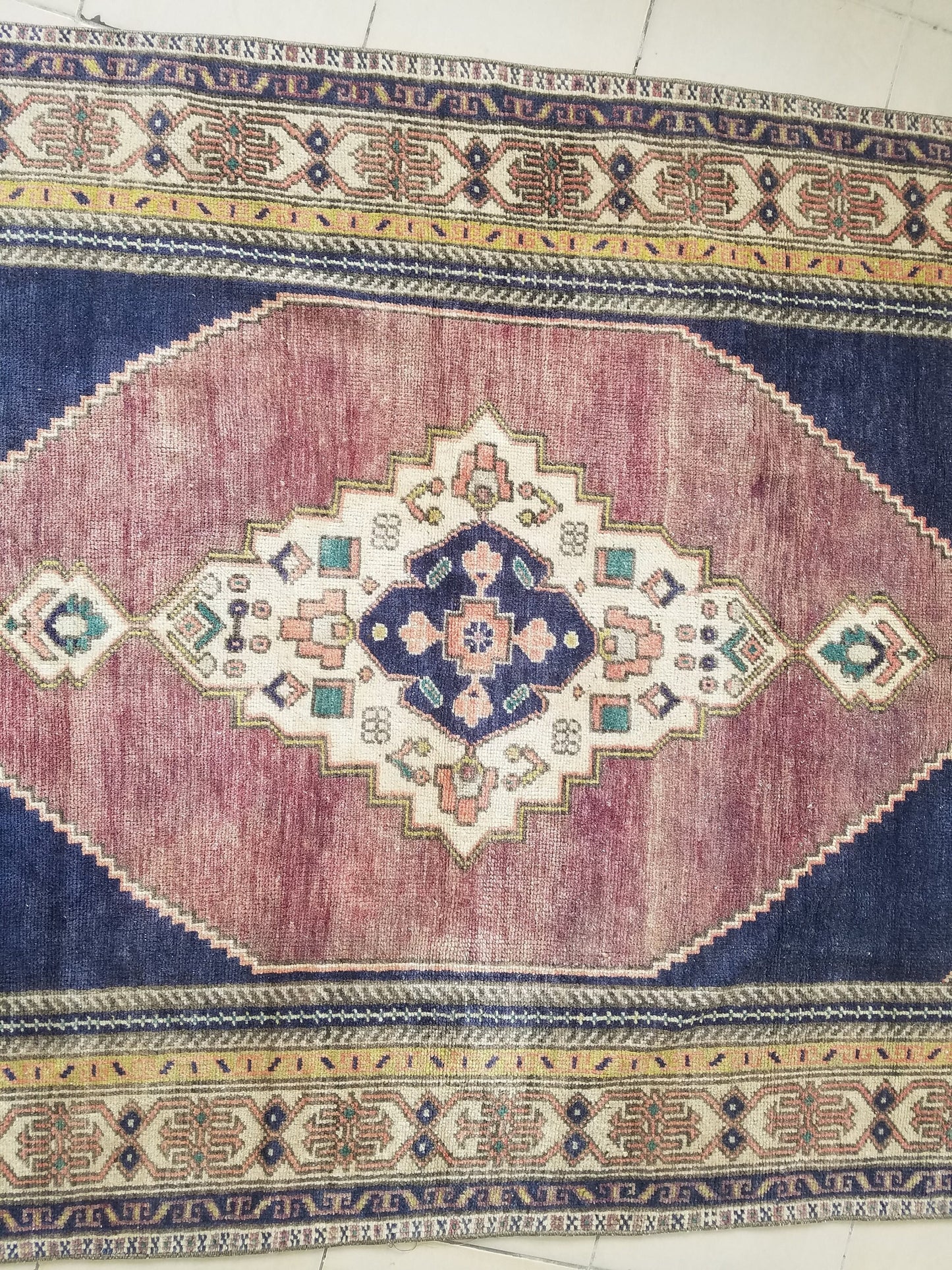 Oushak wool rug,turkish rug 4.9 x 8.5 vintage rug, unique hand made rug