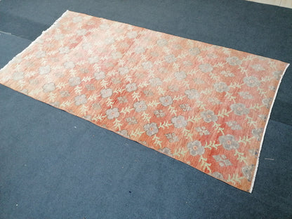 4.4 x 8.4 Oushak turkish rug, vintage turkish rug,oushak vintage rug,vintage rug,