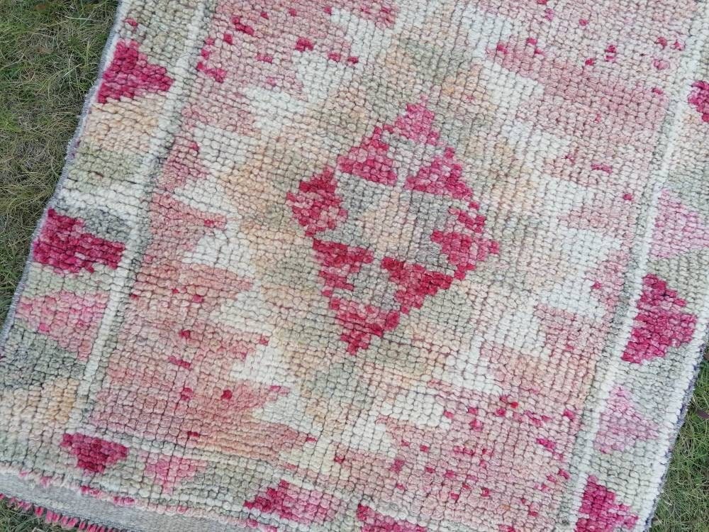 2.7 x 11.6 Vintage turkish runner rug, hallway runner rug, vintage runner rug