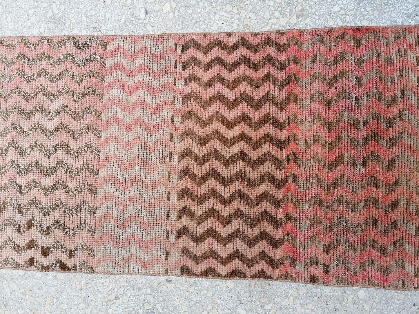2.4 x 18  long turkish runner rug, oushak runner rug, vintage runner rug