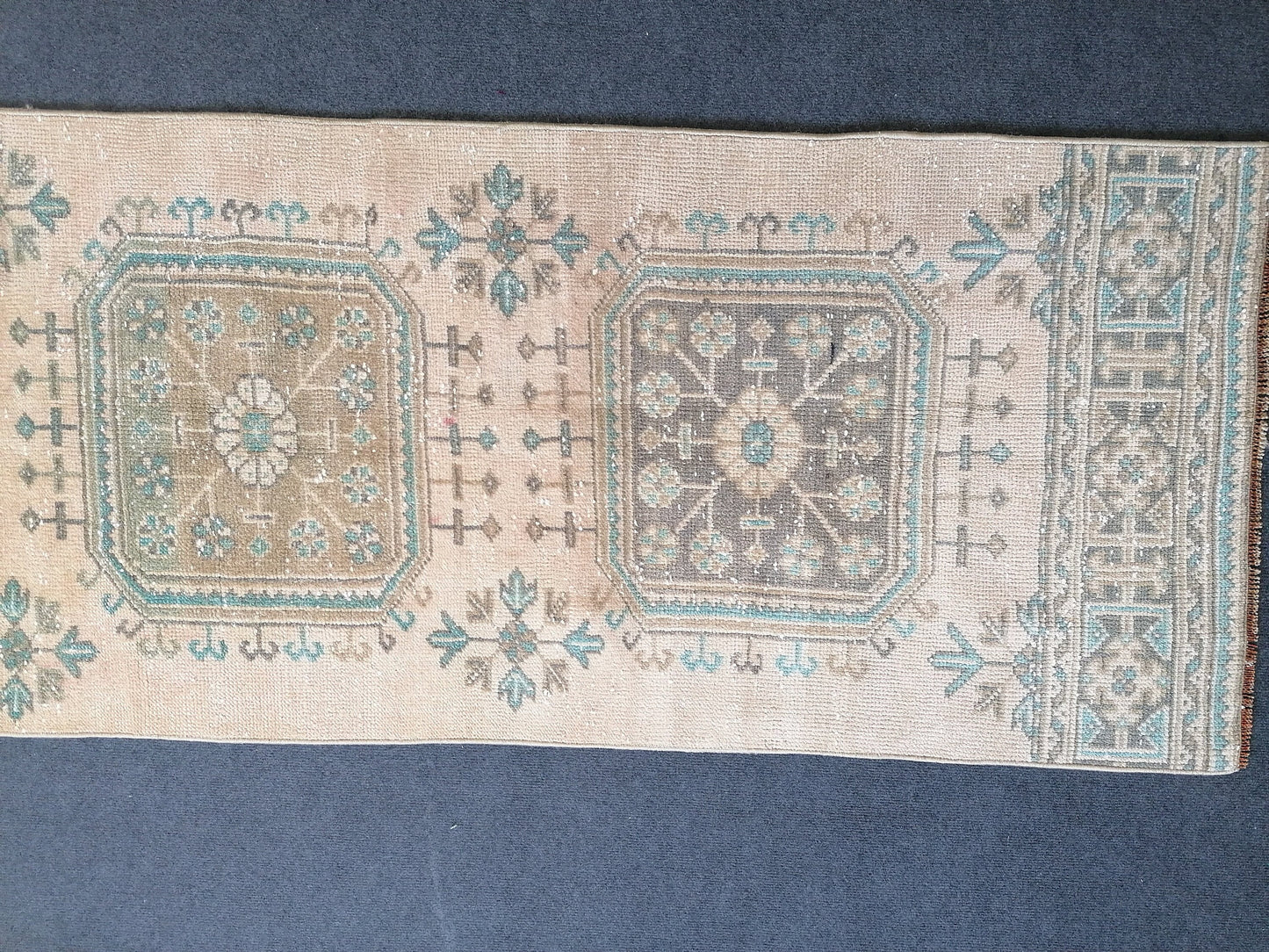 2.6 x 11.6 turkish runner rug, runner rug,vintage, oushak runner rug, kitchen runner rug,