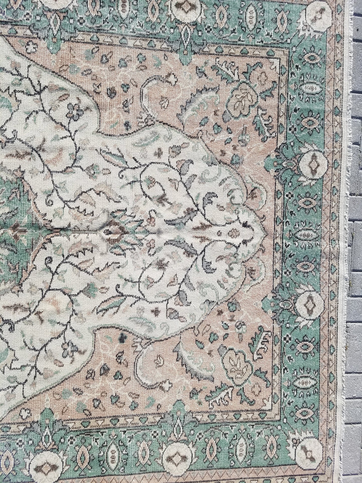 Oushak rug 6.3 x 10 vintage large rug vintage handmade rug
