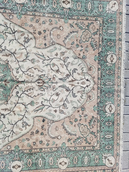 Oushak rug 6.3 x 10 vintage large rug vintage handmade rug