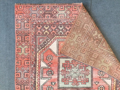 3.3 x 9 vintage runner rug, anatolian runner rug, turkish vintage runner rug, Antique Rug