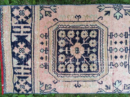 Long runner rug 2.3 x 20. 8 vintage runner rug, vintage oushak runner rug, handmade rug,
