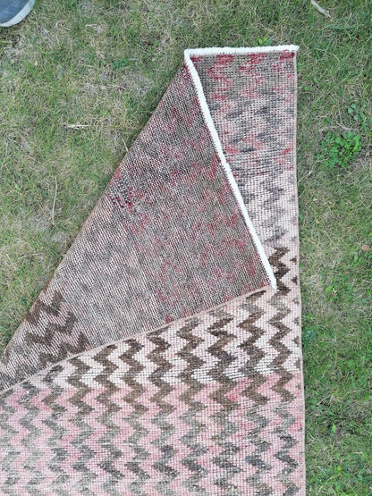 2.8 x 10.4 kitchen runner rug, Turkish runner, kitchen runner, handmade rug