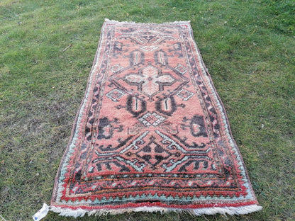 2.10 x 5.9 Shaggy oushak rug turkish rug vintage rug
