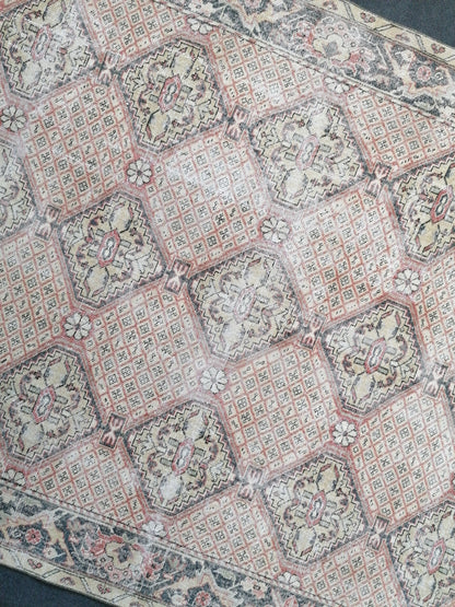 6.2 x 9.2 Large vintage rug turkish handmade rug traditional rug,  vintage oushak rug, wool rug