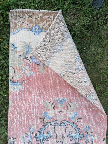 2.7 x 15 Oushak runner rug, turkish runner rug, traditional runner rug,