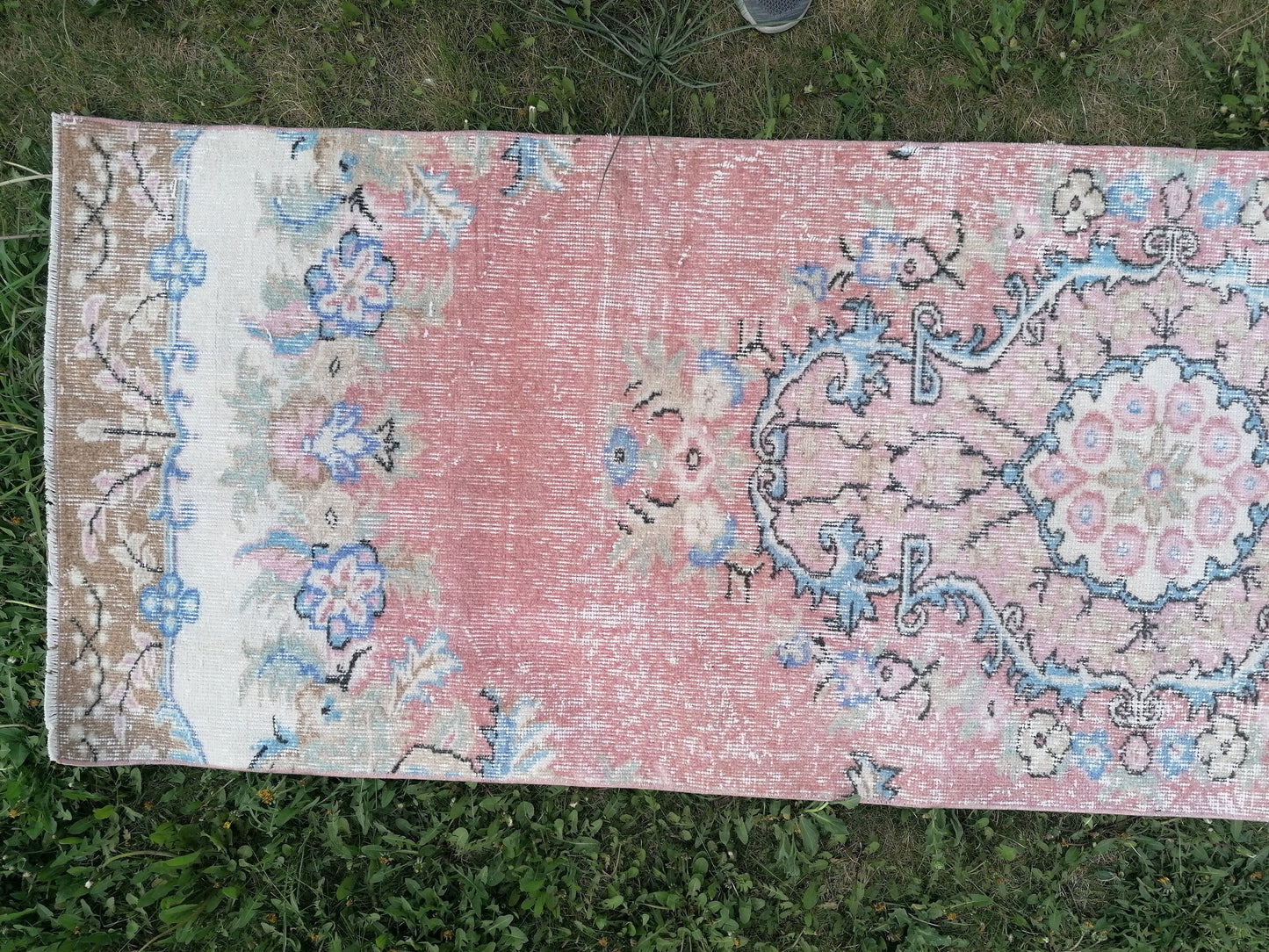 2.7 x 15 Oushak runner rug, turkish runner rug, traditional runner rug,