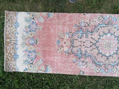 2.7 x 15 Oushak runner rug, turkish runner rug, traditional runner rug,