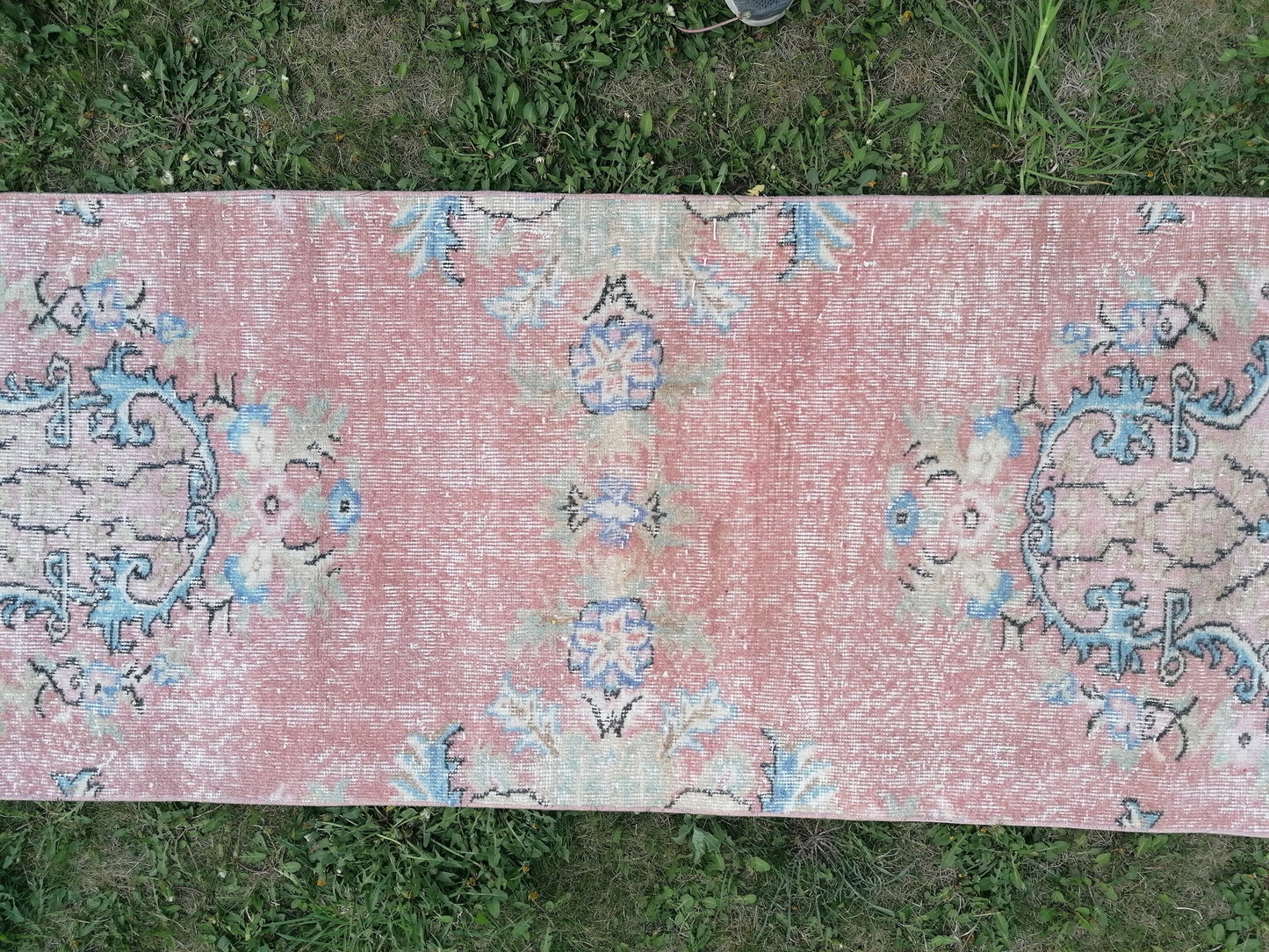 2.7 x 15 Oushak runner rug, turkish runner rug, traditional runner rug,