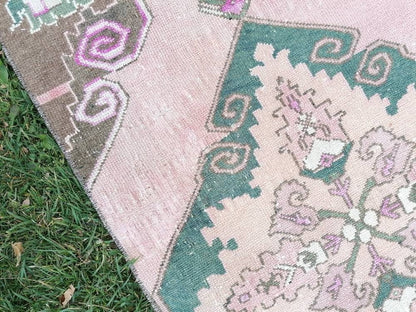 2.3 x 8.6 Vintage rug, runner wool rug  hallway handmade runner, distressed kitchen runner rug