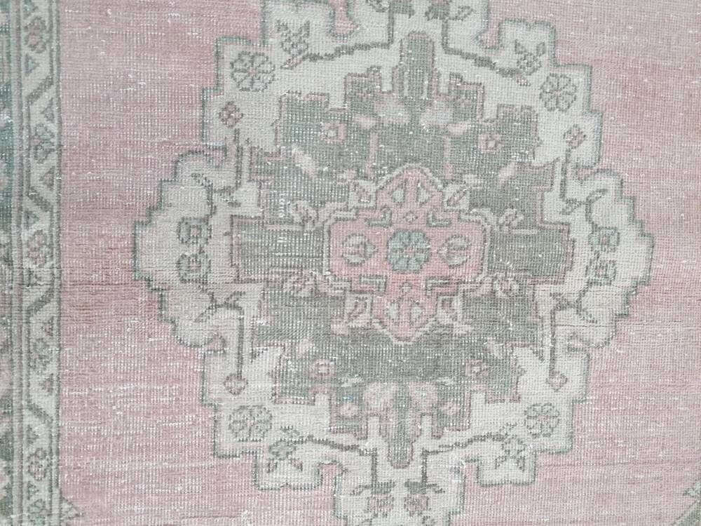 4.2 x 6.4 Muted oushak turkish rug  pastel vintage rug, handmade wool rug