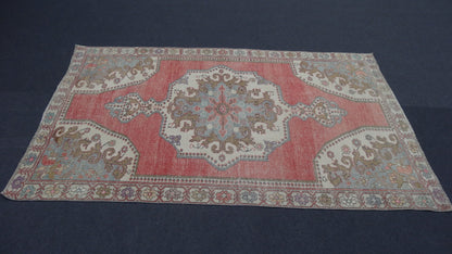 53 x 87 inches Vintage rug, turkish oushak rug , Hand-knotted rug